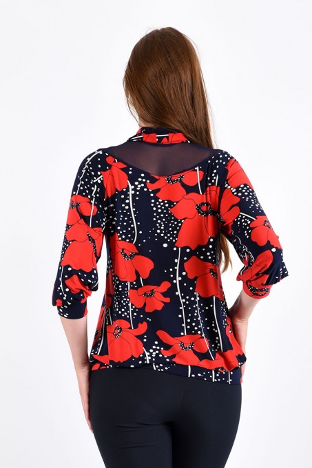 Блуза мод. 1506 цвет Красный