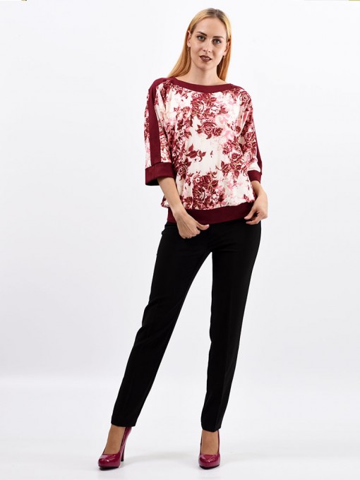 Блуза мод. 1523 цвет Бордовый