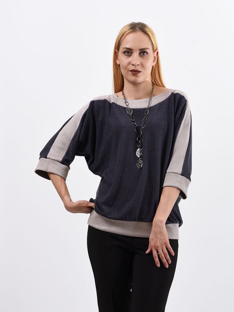 Блуза мод. 1523 цвет Темно-серый
