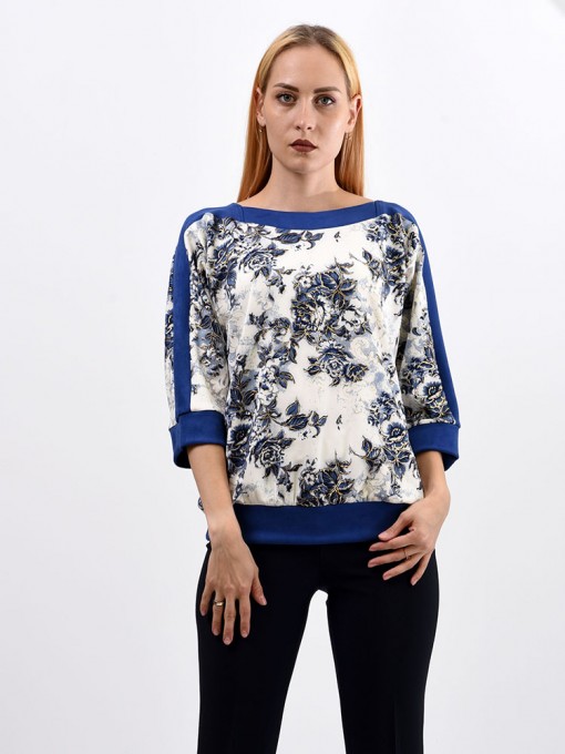 Блуза мод. 1523 цвет Синий