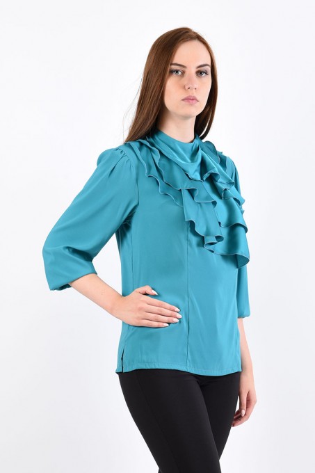 Блуза мод. 1524 цвет Бирюзовый