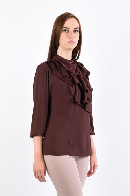 Блуза мод. 1524 цвет Коричневый