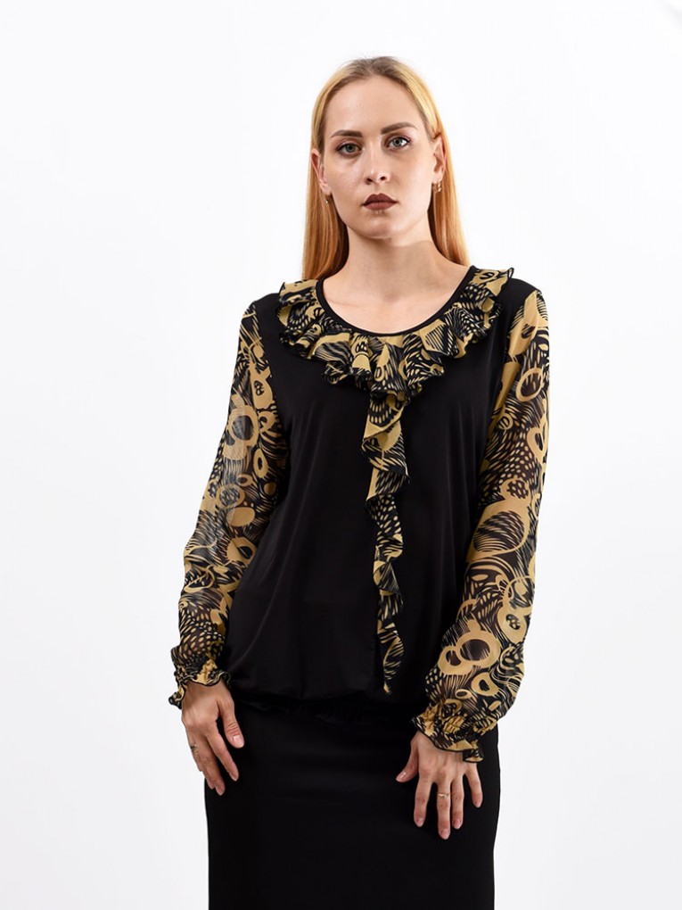 Блуза мод. 1533 цвет Черный