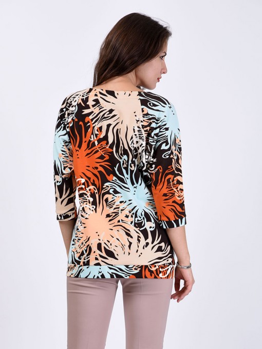 Блуза мод. 1546 цвет Коричневый