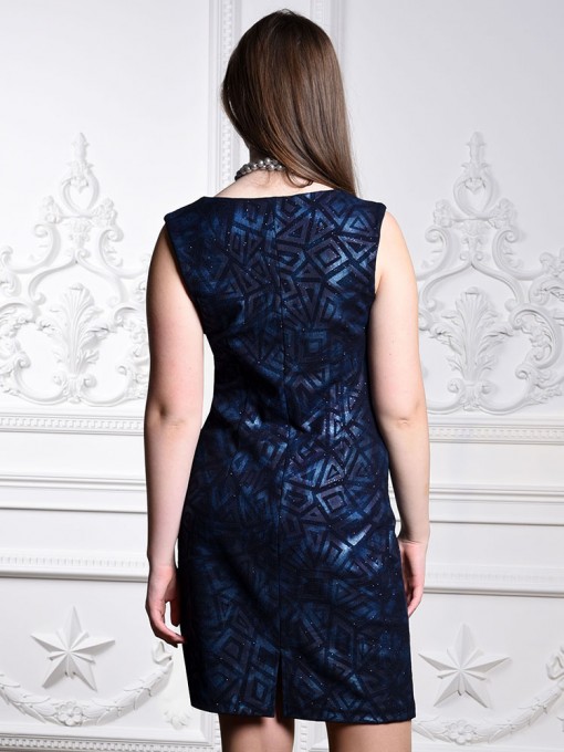 Платье мод. 1658-1 цвет Синий