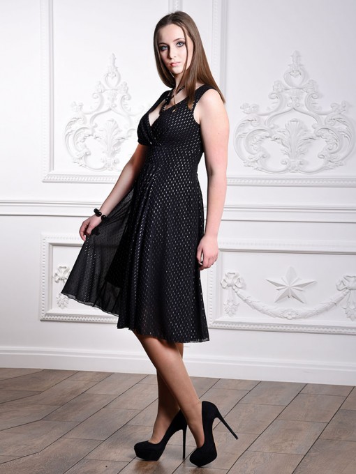 Платье мод. 1715-1 цвет Черный