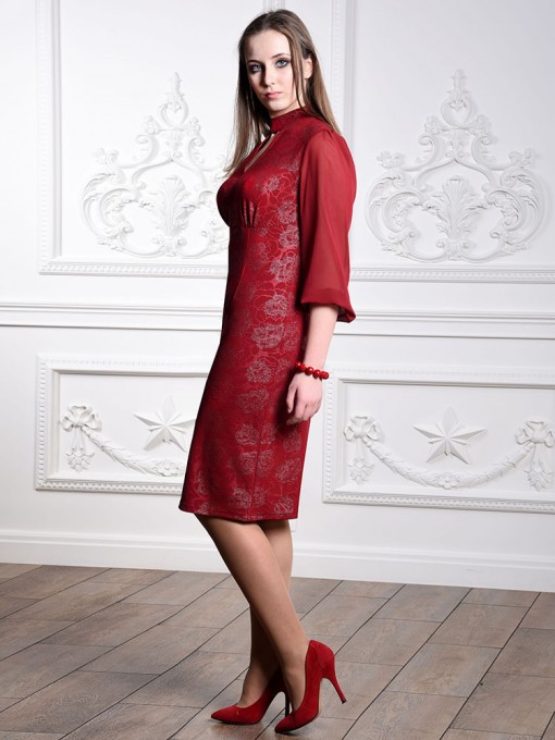 Платье мод. 1795 цвет Бордовый