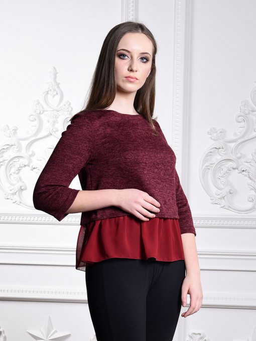 Блуза мод. 1819 цвет Бордовый