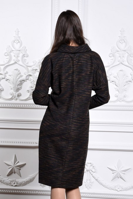 Платье мод. 1821-1 цвет Темно-коричневый