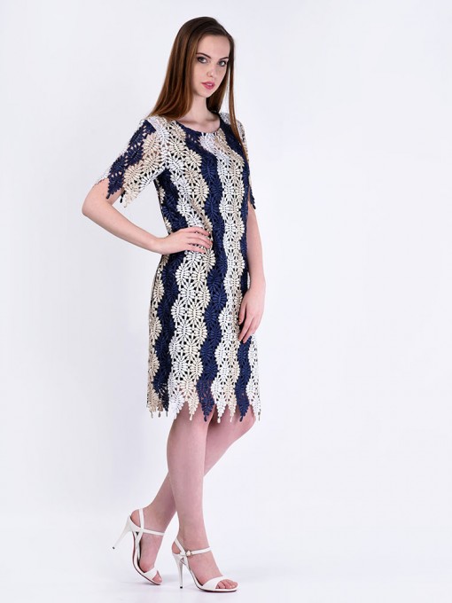 Платье мод. 3435-1 цвет Синий