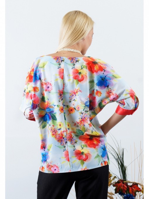 Блуза мод. 3504 цвет Цветы