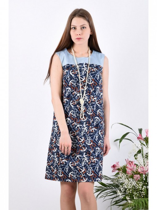 Платье мод. 3731 цвет Синий
